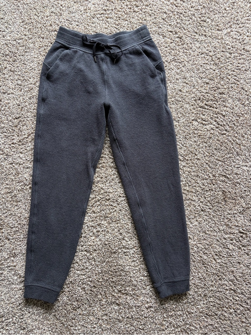 lululemon athletica Dark Gray Waffle-Texture Joggers